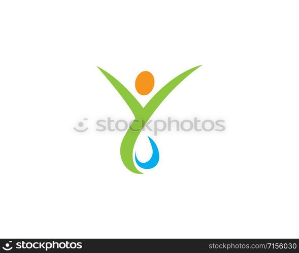 Healthy Life people Logo template vector