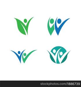 Healthy Life people logo template vector design