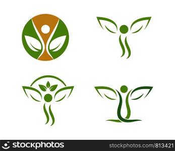 Healthy Life people medical Logo template vector icon