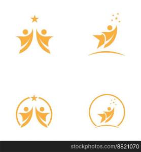 Healthy Life star people success  Logo template vector  