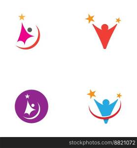 Healthy Life star people success  Logo template vector  