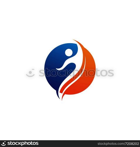 Healthy Life woman Logo template vector