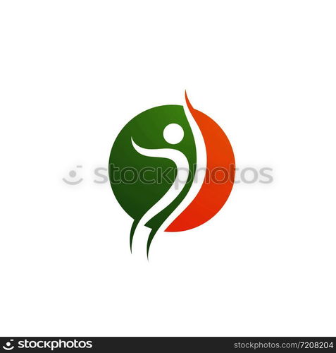 Healthy Life woman Logo template vector