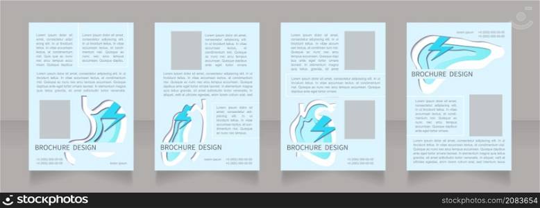 Healthy lifestyle and nutrition guide blank brochure layout design. Vertical poster template set with empty copy space for text. Premade corporate reports collection. Editable flyer paper pages. Healthy lifestyle and nutrition guide blank brochure layout design