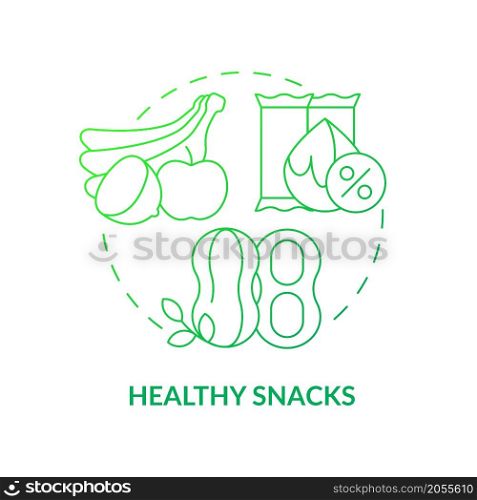 Healthy lunch concept icon. Nuts diet. Vegetarianism. Employee balanced ration abstract idea thin line illustration. Isolated outline drawing. Roboto-Medium, Myriad Pro-Bold fonts used. Healthy lunch concept icon