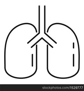 Healthy lungs icon. Outline healthy lungs vector icon for web design isolated on white background. Healthy lungs icon, outline style