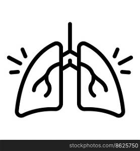 Healthy lungs icon outline vector. Human health. Breath disease. Healthy lungs icon outline vector. Human health