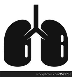 Healthy lungs icon. Simple illustration of healthy lungs vector icon for web design isolated on white background. Healthy lungs icon, simple style