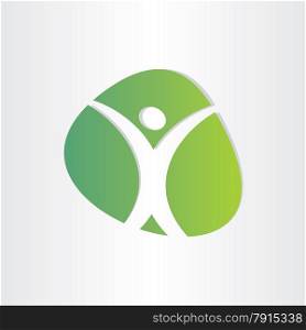 healthy man green icon medical body symbol