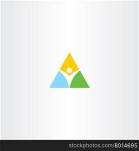 healthy man triangle logo sign vector