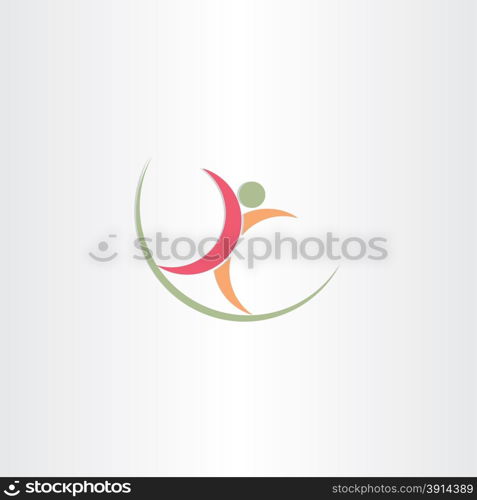 healthy man walking logo vector icon design