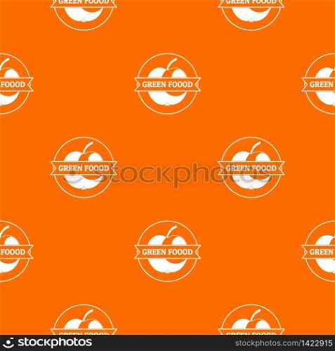 Healthy meal pattern vector orange for any web design best. Healthy meal pattern vector orange