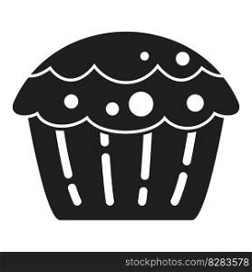 Healthy muffin icon simple vector. Cake food. Sweet menu. Healthy muffin icon simple vector. Cake food