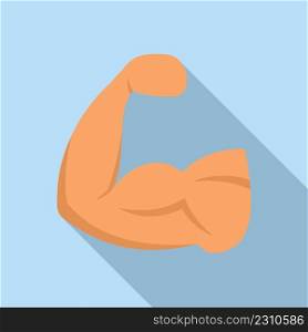 Healthy muscle icon flat vector. Sport diet. Active exercise. Healthy muscle icon flat vector. Sport diet