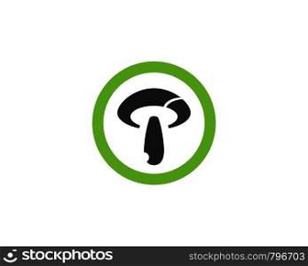 healthy mushroom logo vector template