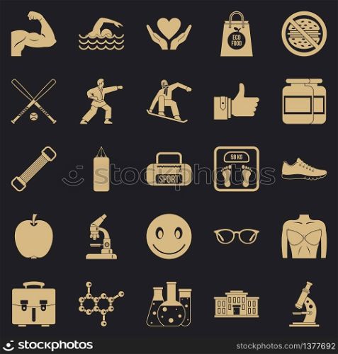 Healthy nation icons set. Simple set of 25 healthy nation vector icons for web for any design. Healthy nation icons set, simple style