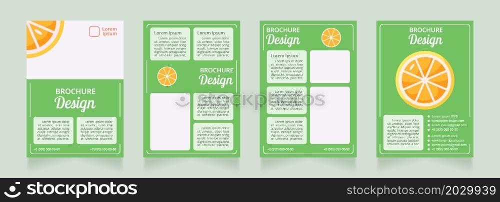 Healthy nutrition to prevent diseases blank brochure layout design. Vertical poster template set with empty copy space for text. Premade corporate reports collection. Editable flyer paper pages. Healthy nutrition to prevent diseases blank brochure layout design