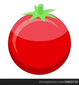 Healthy red tomato icon. Isometric of healthy red tomato vector icon for web design isolated on white background. Healthy red tomato icon, isometric style