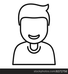 Healthy smiling icon outline vector. Happy young. Team smile. Healthy smiling icon outline vector. Happy young