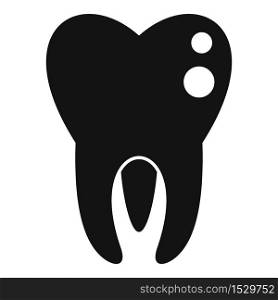 Healthy tooth icon. Simple illustration of healthy tooth vector icon for web design isolated on white background. Healthy tooth icon, simple style