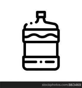Healthy Water Bottle Vector Sign Thin Line Icon. Filtered Healthcare Water, Liquid Treatment Linear Pictogram. Recycling Environmental Ecosystem Plumbing Industry Monochrome Contour Illustration. Healthy Water Bottle Vector Sign Thin Line Icon