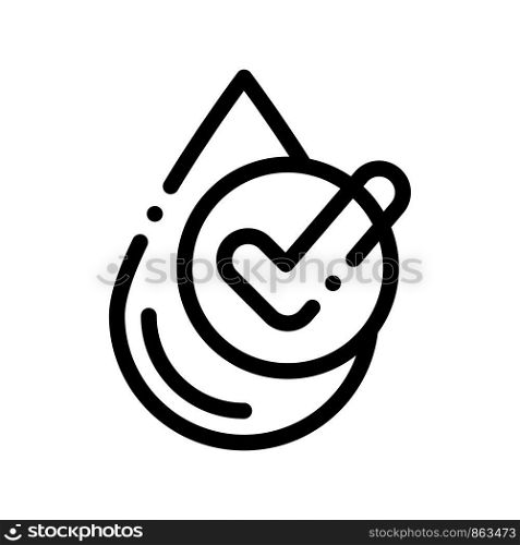 Healthy Water Drop Vector Sign Thin Line Icon. Water Drop, Filter Liquid Clearing Linear Pictogram. Recycling Environmental Ecosystem Plumbing Industry Monochrome Contour Illustration. Healthy Water Drop Vector Sign Thin Line Icon