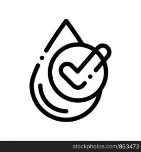 Healthy Water Drop Vector Sign Thin Line Icon. Water Drop, Filter Liquid Clearing Linear Pictogram. Recycling Environmental Ecosystem Plumbing Industry Monochrome Contour Illustration. Healthy Water Drop Vector Sign Thin Line Icon