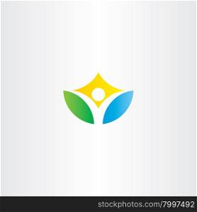 healthy yoga man vector icon logo lifestyle