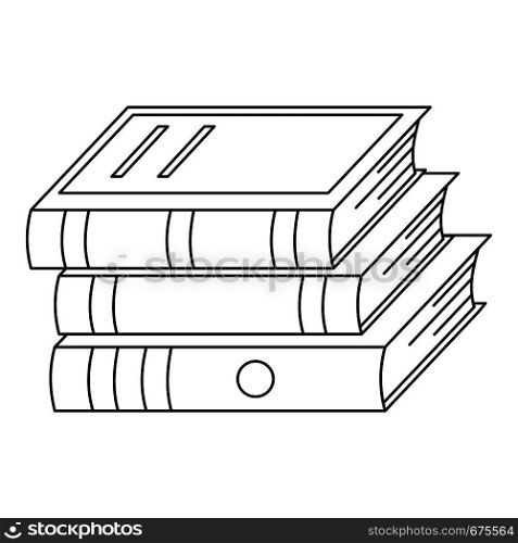 Heap of book icon. Outline illustration of heap of book vector icon for web. Heap of book icon, outline style.