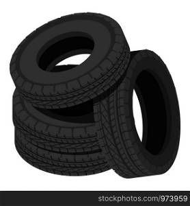 Heap tyre icon. Isometric illustration of heap tyre vector icon for web. Heap tyre icon, isometric style