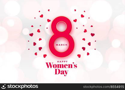 heappy womens day hearts background beautiful design