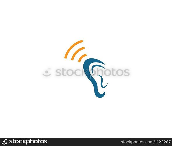 Hearing Logo Template vector