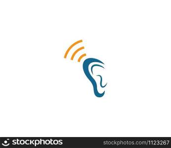 Hearing Logo Template vector