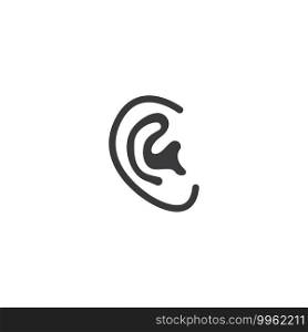 Hearing logo template vector flat design