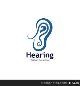Hearing Logo Template vector icon illustration design