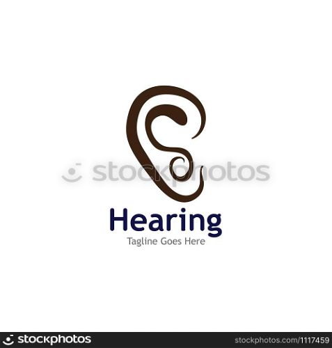 Hearing Logo Template vector icon illustration design