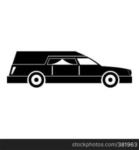 Hearse icon. Simple illustration of hearse vector icon for web. Hearse icon, simple style