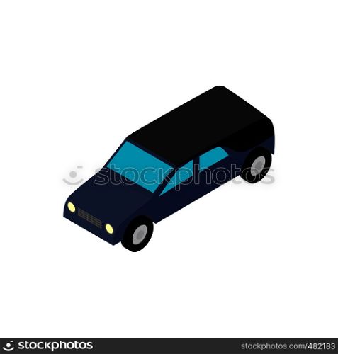Hearse isometric 3d icon on a white background. Hearse isometric 3d icon