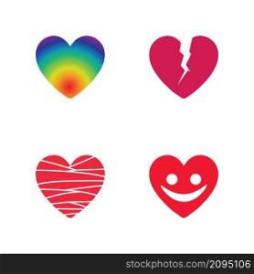 heart and Beauty Love Vector icon illustration design Template