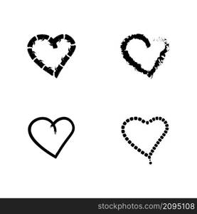 heart and Beauty Love Vector icon illustration design Template