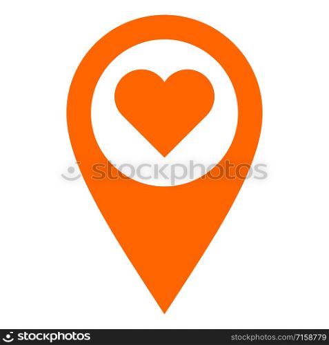 Heart and location pin