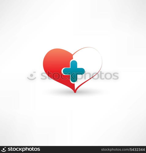 heart and medical cross