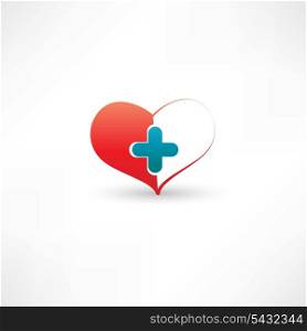 heart and medical cross