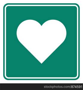 Heart and road sign