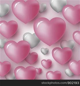 Heart background design for Valentine's day and wedding card vector illustration