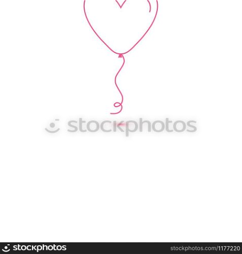 Heart balloon isolated single linear icon for websites and mobile minimalistic flat design. Heart balloon isolated single linear icon for websites and mobile minimalistic flat design.