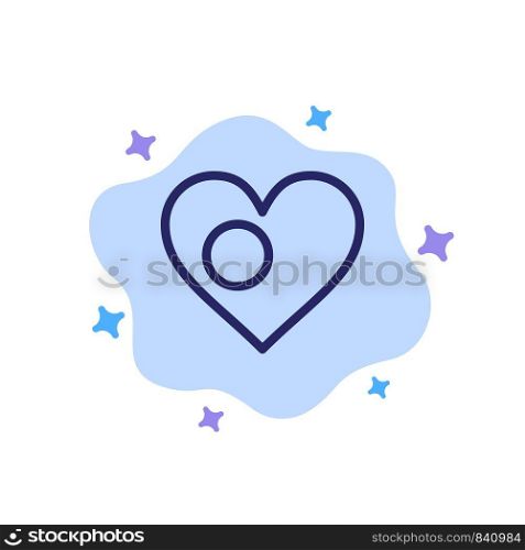 Heart, Bangla, Bangladesh, Country, Flag Blue Icon on Abstract Cloud Background