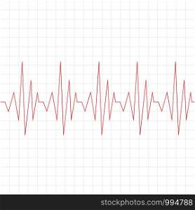 heart beat cardiogram icon on white background. flat style. Heart disease cardiogram icon for your web site design, logo, app, UI. Heartbeat line symbol. Heart pulse monitor with signal sign.