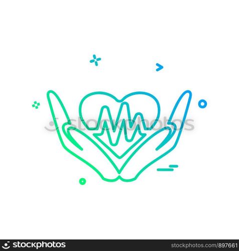 Heart beat icon design vector