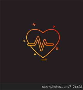 heart beat icon vector design